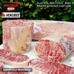 Beef Sirloin Striploin Porterhouse Has Luar Australia frozen MELTIQUE (wagyu alike) Australia HOKUBEE steak 3/4" 2cm (price/pack 3pcs 600g)